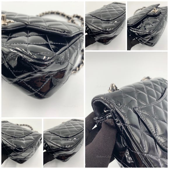 Authentic CHANEL Classic Mini Rectangular Black Shoulder Bag Crossbody - SHW - Picture 5 of 11